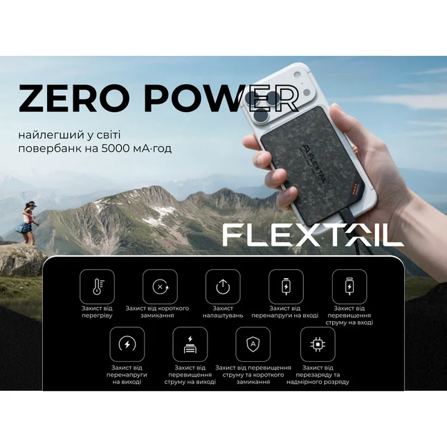 УМБ Flextail powerbank Zero Power 5000 mAh, 22,5W, 3A, Fast Charge — Photo 3