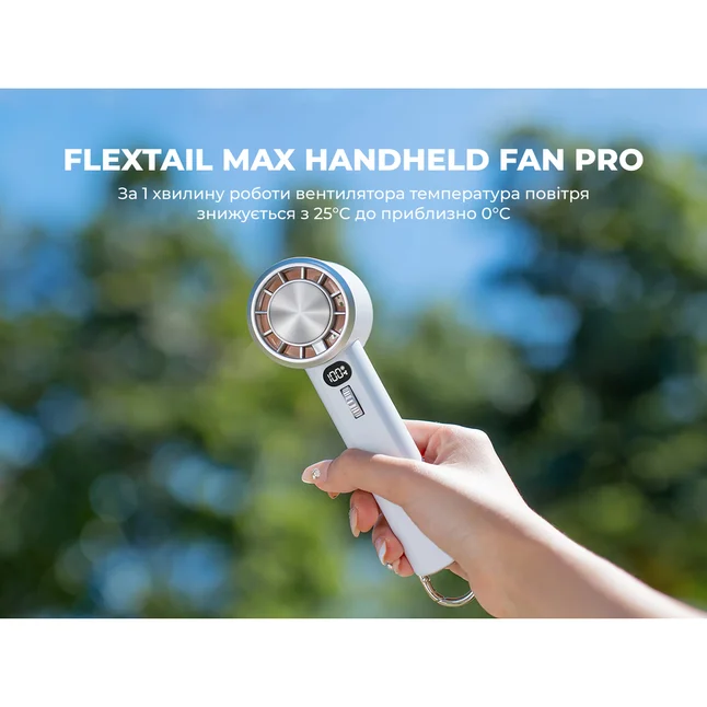 Портативний ручний вентилятор Flextail Max Handheld Fan Pro, білий — Photo 1