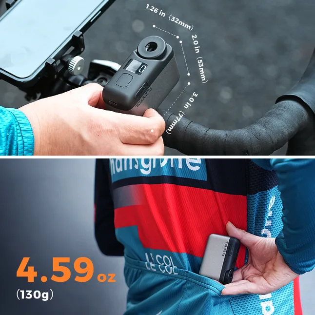 Велосипедний міні насос електричний Flextail Tiny Bike Pump Pro, 120 PSI — Photo 34