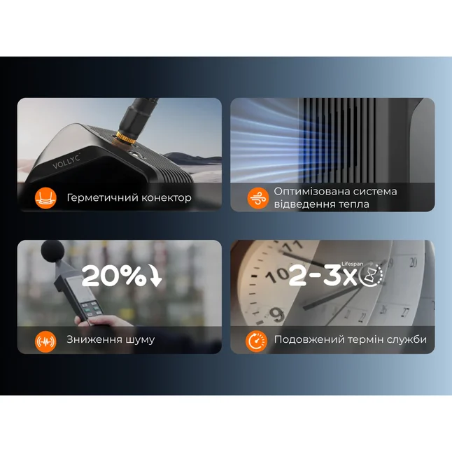 Насос-ліхтар-powerbank автомобільний Vollyc Evo Tire Pump by Flextail, 150 PSI, 1500 mAh — Photo 6