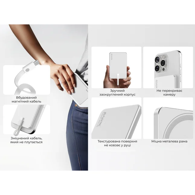 УМБ Vollyc by Flextail powerbank Zero Power Metal 5000 mAh, 19,25W, 1.6A — Photo 6