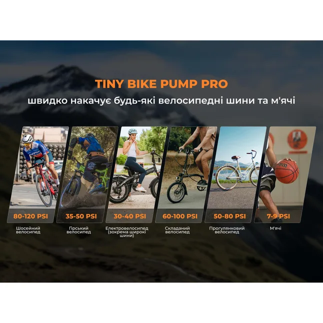 Велосипедный мини насос электрический Flextail Tiny Bike Pump Pro, 120 PSI — Photo 49